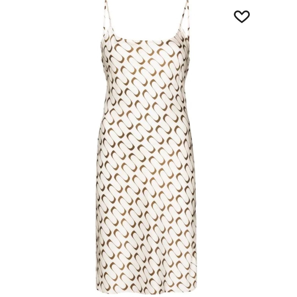 Reformation Rhea Abstract-Print Silk Slip Dress in Frequency Size Medium 6/8